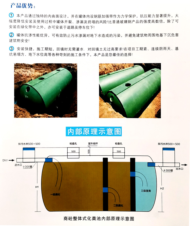 麻章玻璃钢化粪池